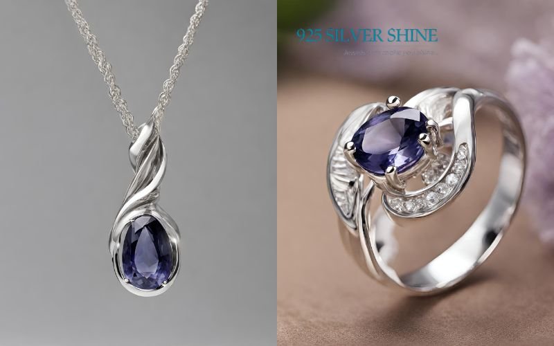 iolite jewelry, sterling silver jewelry