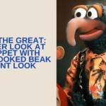 Muppet with long hooked beak